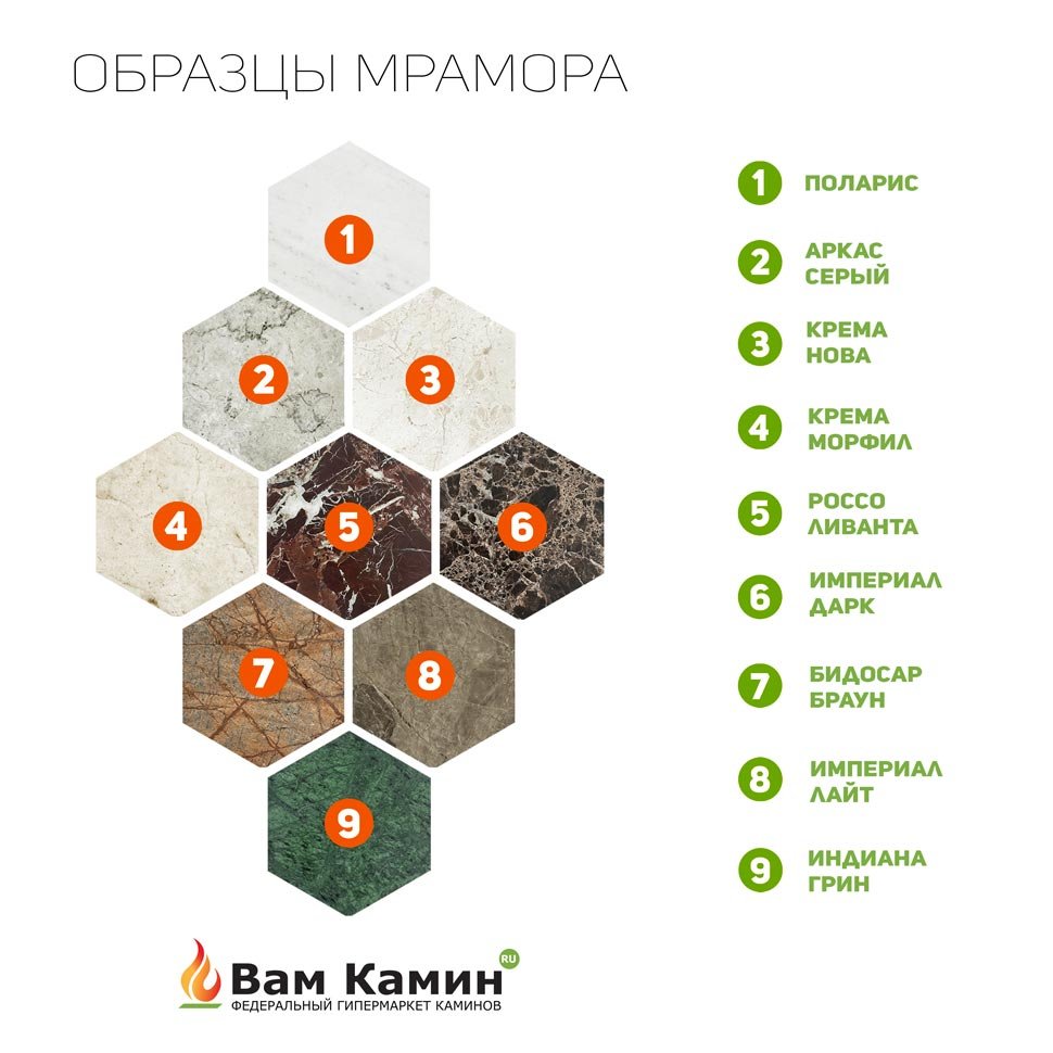 Биокамин в мраморном портале SteelHeat Capella S