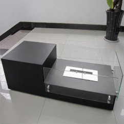 Журнальный столик с биокамином FireLounge Essence, черный