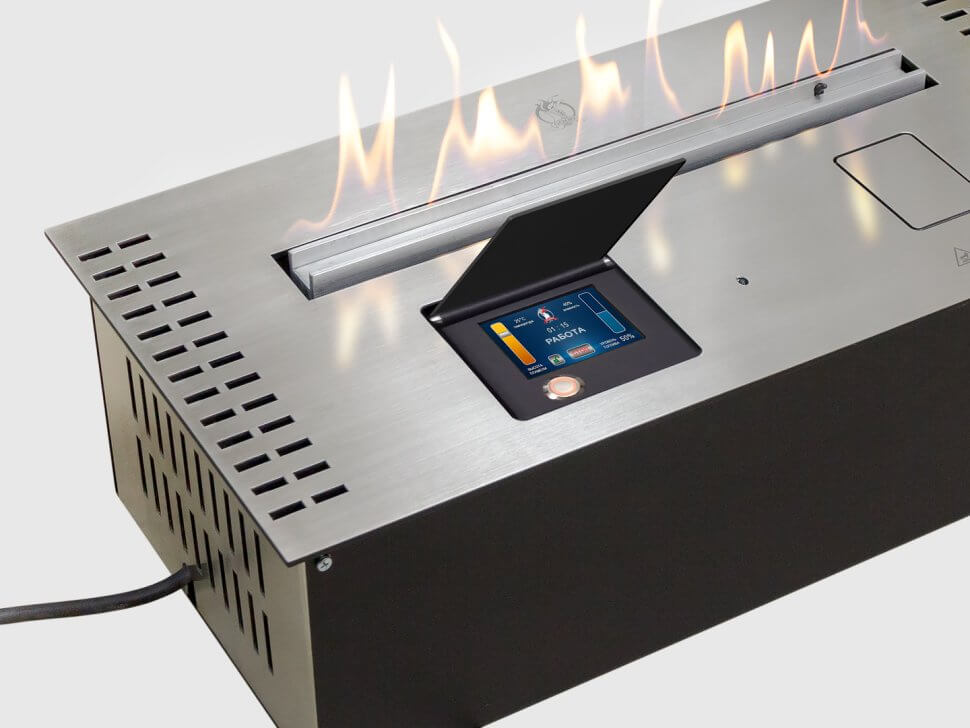 Автоматический биокамин Lux Fire Smart Flame 1500 RC INOX
